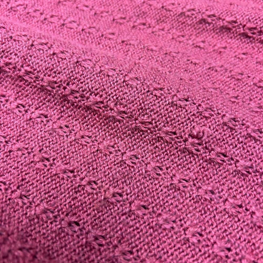 American Eagle Sweater Dress Mauve 3/4 Sleeve Pointelle Knit Mini size Medium - Picture 4 of 8